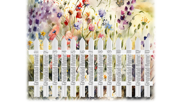 Grandma's Garden Flag -personalize with up to 12 names