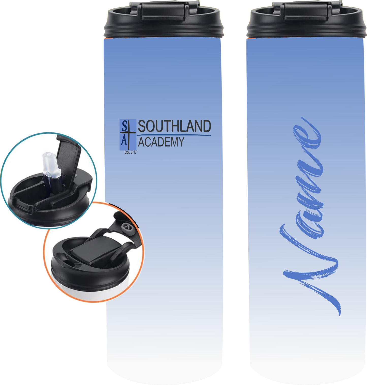 Southland 20oz waterbottle with dual lid