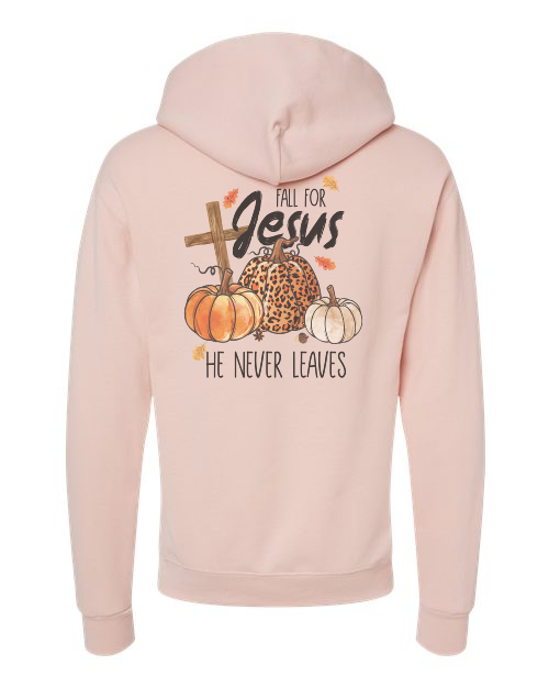 Fall for Jesus graphic print Hooded Sweatshirt