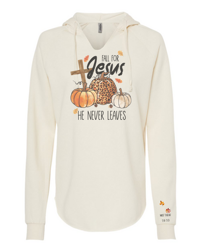 Fall for Jesus graphic print Hooded Sweatshirt