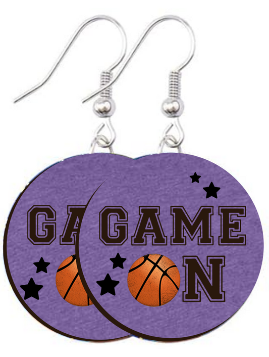 Basketball earrings