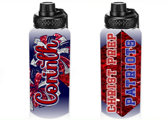 Christ Prep Cheer Personalized Water Bottle