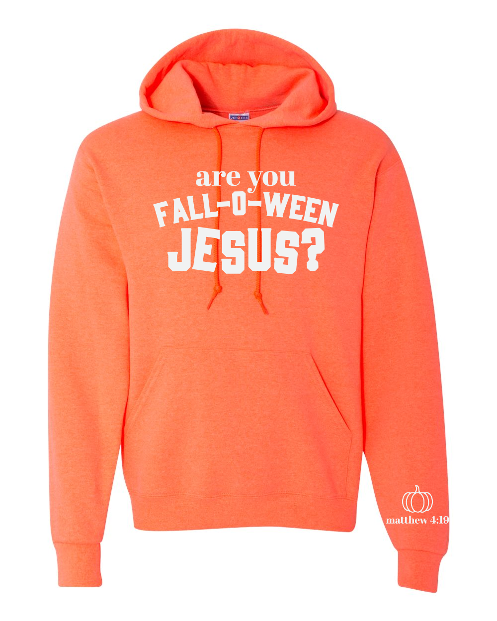 Fall-o-Ween Jesus Glow in the Dark Hooded Sweatshirt