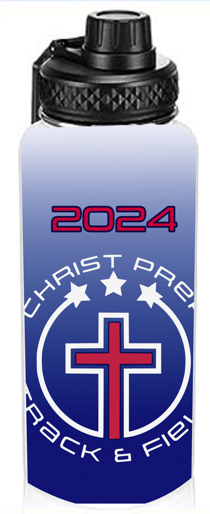 Christ Prep Track and Field Water Bottle- personalized