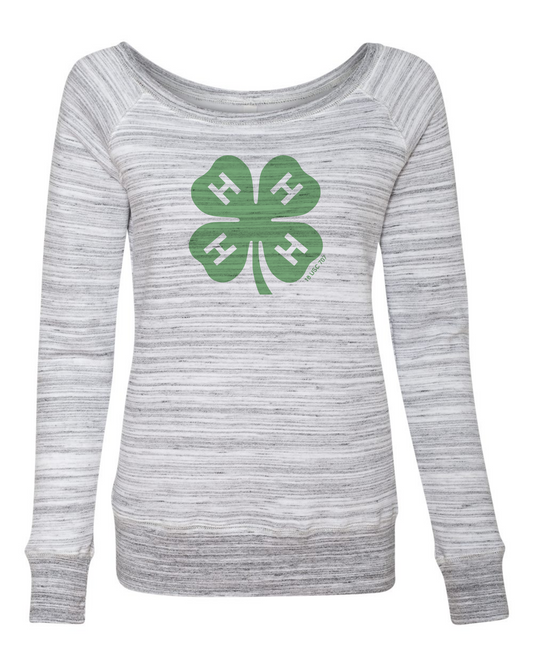 Clover women's wide neck sweatshirt