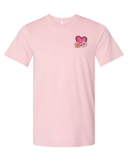 He Love Us First pink tshirt