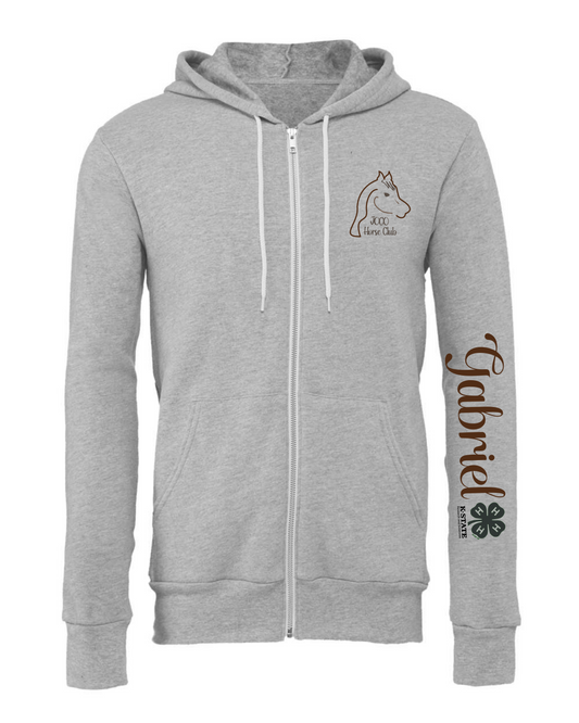 Horse Club Zip Hoodie (adult sizes)
