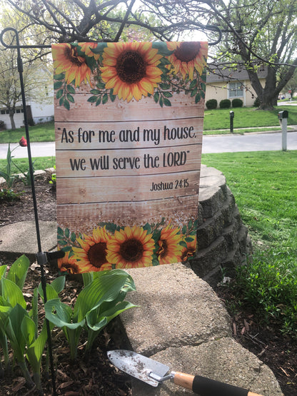 As For Me and My House double-sided Garden Flag