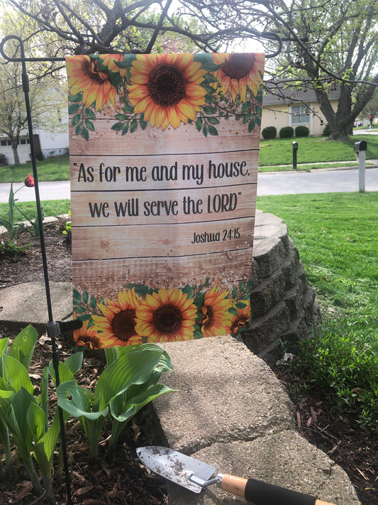 As For Me and My House double-sided Garden Flag